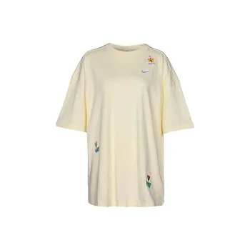 Nike Drop Shoulder Sleeve T Shirt Women's Ecru