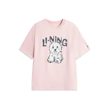 LiNing Sports Life Collection T Shirt Women's Light Crimson Pink