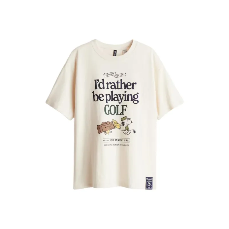 H&M T Shirts Women's Cream-0