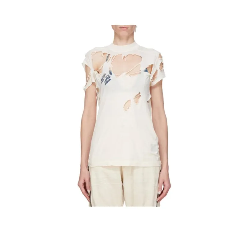 Rick Owens DRKSHDW Small Level Tee 'Natural'-0