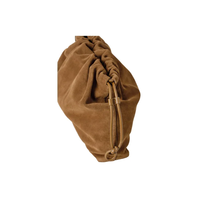COS Cavatelli Suede Clutch Women's Brown-1