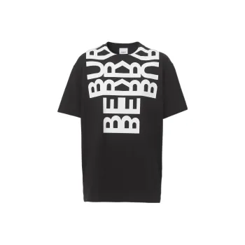 Burberry SS22 Drop Shoulder Sleeve T Shirt Women's Black