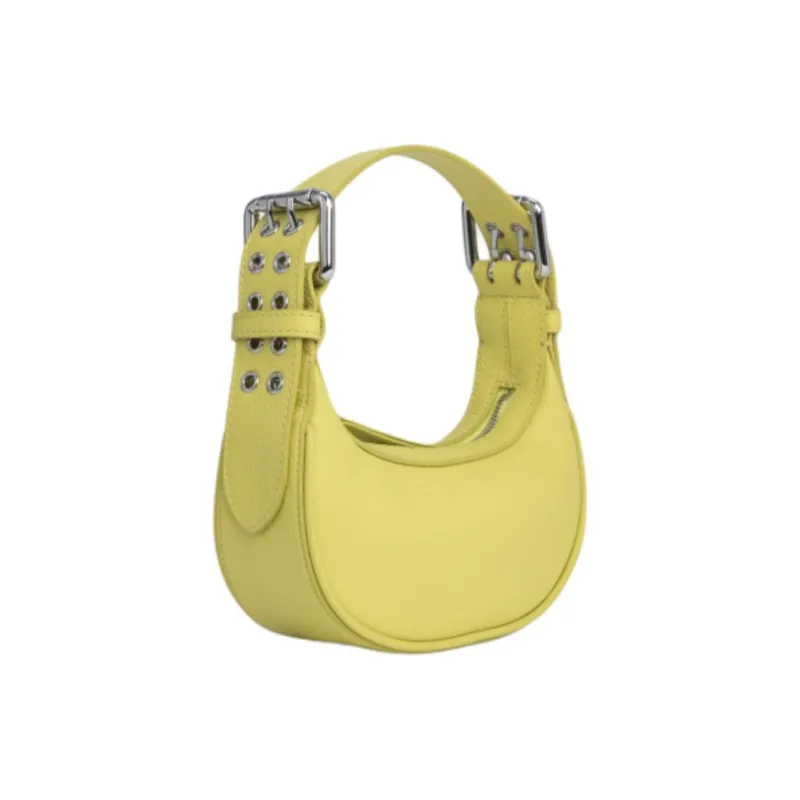By Far Soho Grained Cow Leather One Shoulder Handbags Small Size Women's Yellow Apple-1