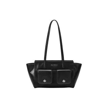 JELLYTOYBOY Artificial Leather Planet Frame Bag Small Size Portable/Shoulder Bag Women's Black/White