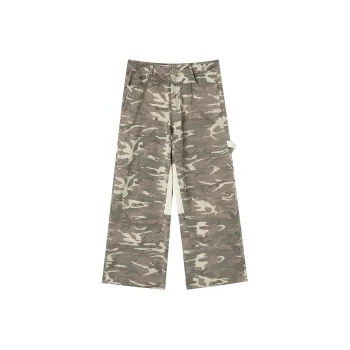 JHYQ Casual Pants Unisex Pink Gray Camouflage