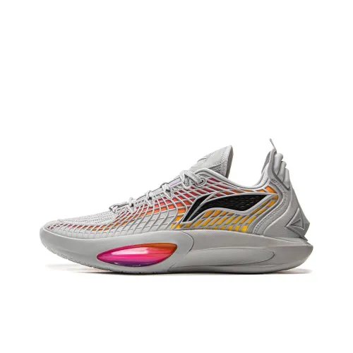 LiNing JB3 Coverage Anti Rollover Low Top Basketball Shoes Men's Gray Red