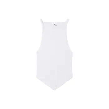 COURREGES Rib Knit Pointy Tank Top