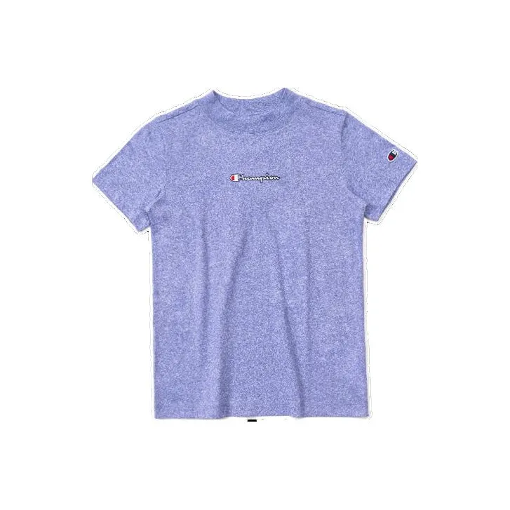 Champion Crew Neck Slim Fit Straight Short-Sleeved T-Shirt Women's Light Purple-0