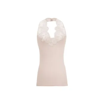 SAINT LAURENT Tank Tops Women's Light Pink Red