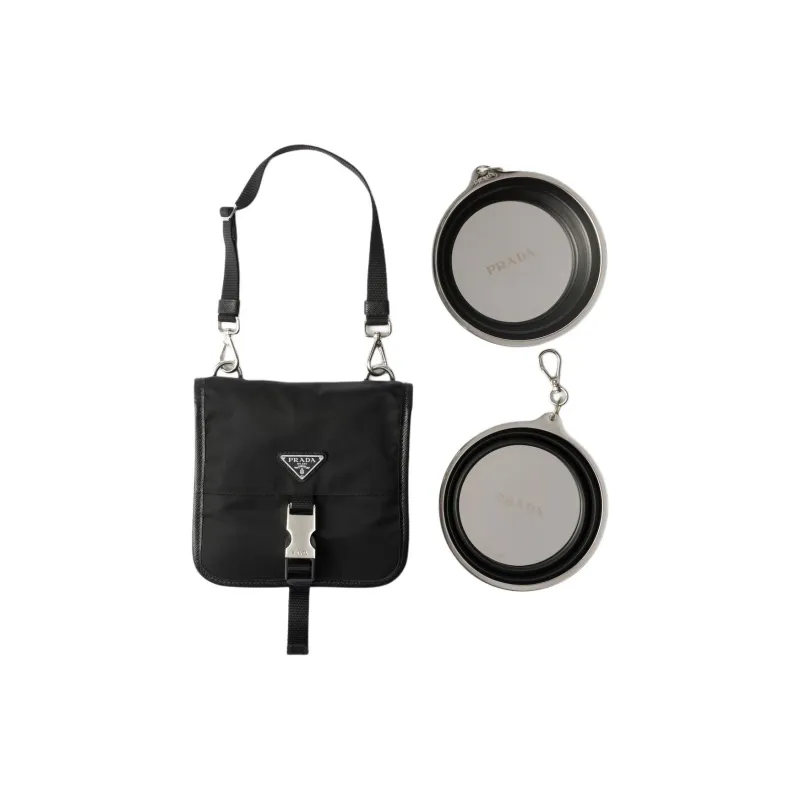 PRADA Re Nylon Fabric Storage Bag Unisex Black-0