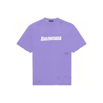 Balenciaga Boxy T Shirt 'Purple/White'