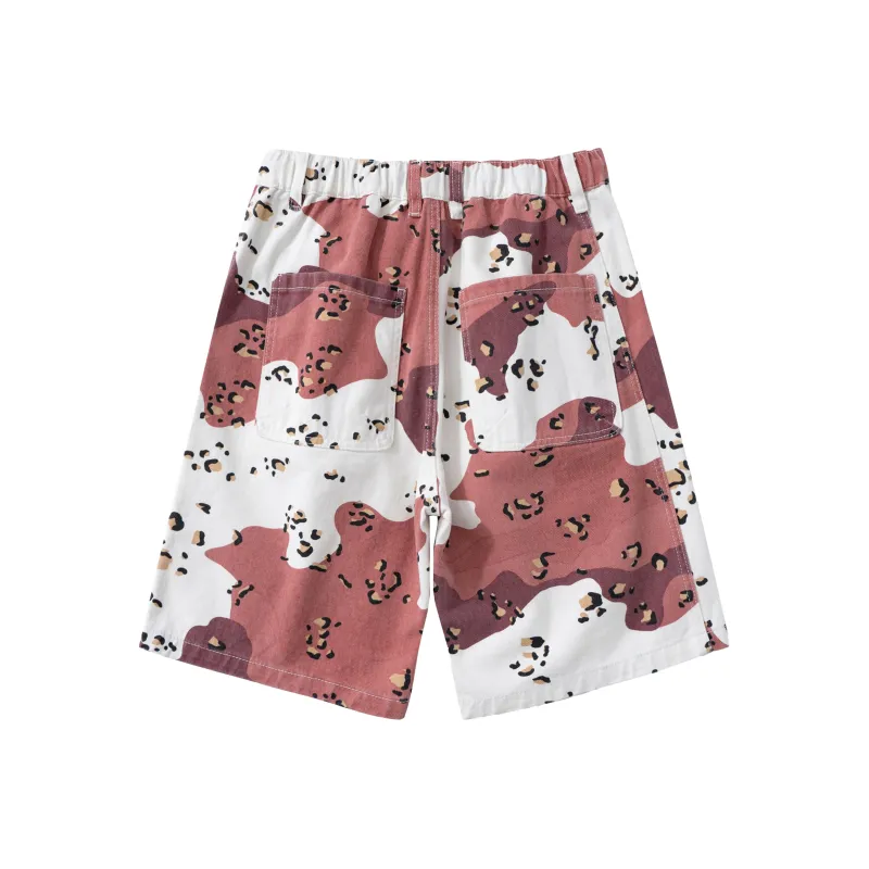 KM Casual Shorts Unisex Camouflage Pink-1