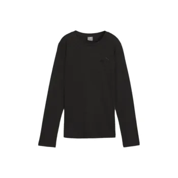 PUMA ESS ELEVATEDArchive SS25 Drop Shoulder Sleeve T Shirt Women's Black