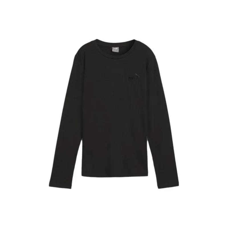 PUMA ESS ELEVATEDArchive SS25 Drop Shoulder Sleeve T Shirt Women's Black-0