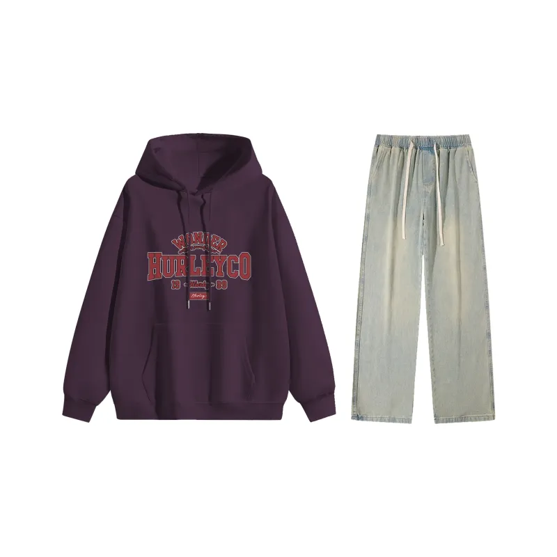 Hurley Sweatshirt Sets Unisex-18