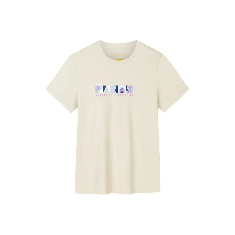 Anta Variety Training Collection T-Shirt Women's Oatmeal Gray-0