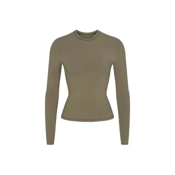 Skims T Shirts Women's Earth Umber/ARMY