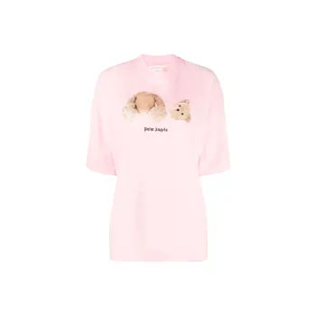 PALM ANGELS Women'ss Bear Loose T Shirt Almond Blossom/Brown