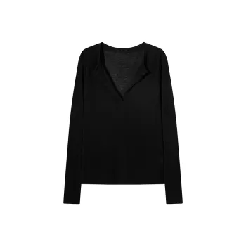 Ouyang Knitted Fabric T Shirt Women's