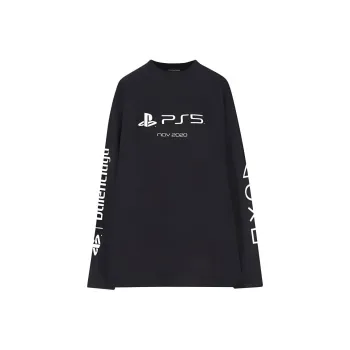 Balenciaga Playstation Boxy Long Sleeve Tee 'Black/White'