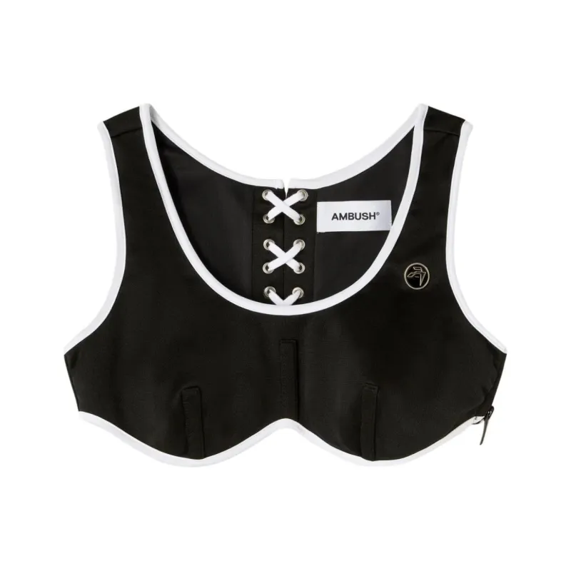 AMBUSH Lace up Cropped Top-0