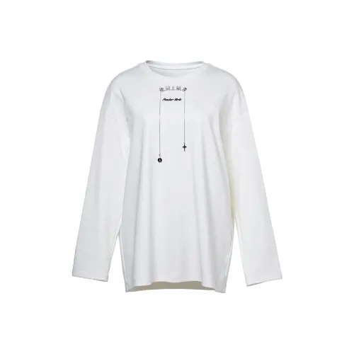 LOFT SHINE Straight Long Sleeved T Shirt Women's Raw White
