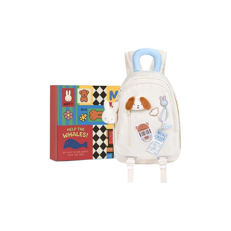 Miffy Fabric Backpack Regular Women's Ecru/Pink-0