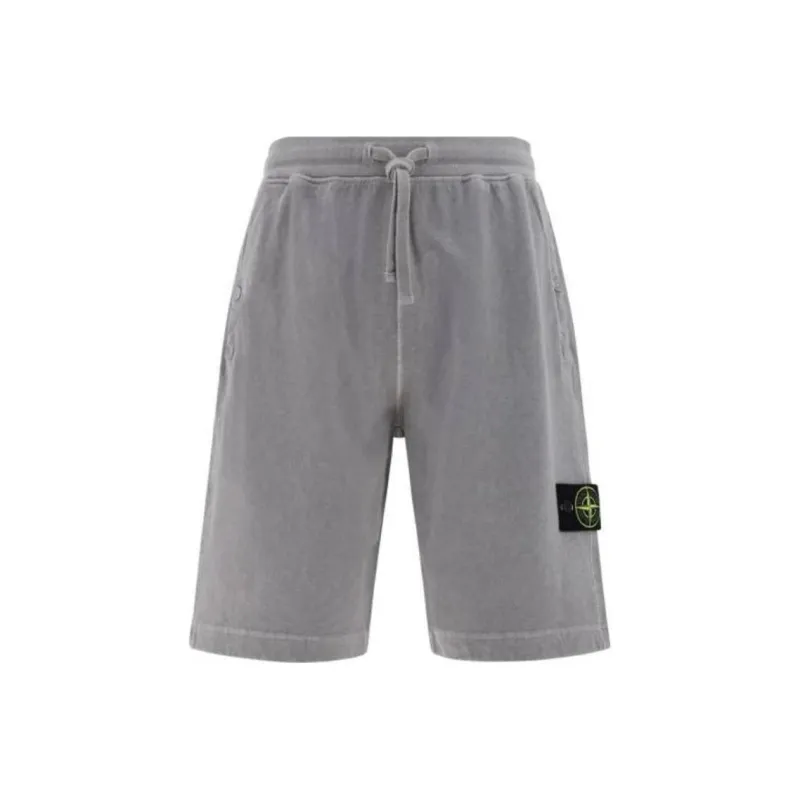 STONE ISLAND Logo Patch Drawstring Bermuda Shorts-0