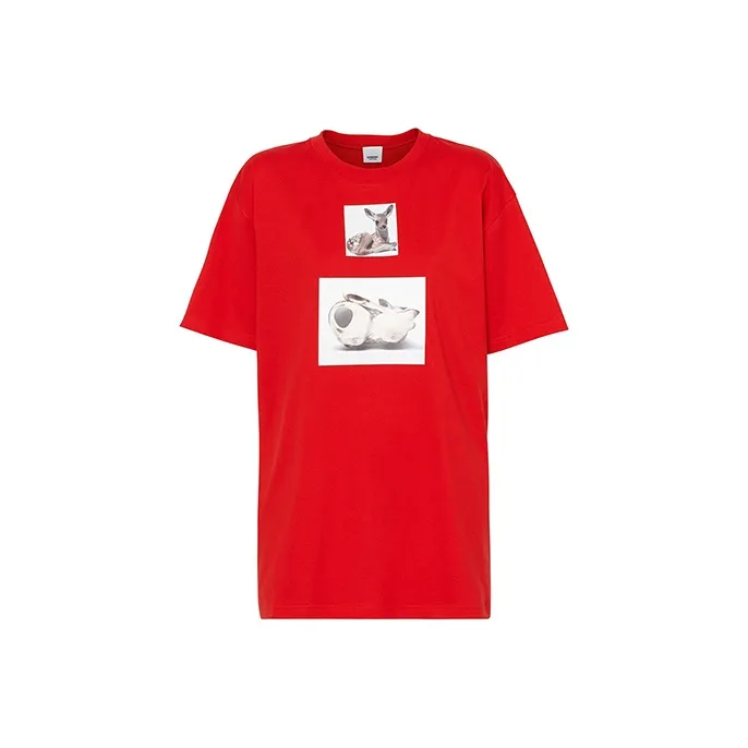 Burberry T Shirts Women's Red-0