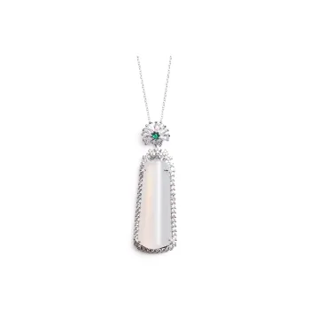BUDOUXIAOAI Natural Chalcedony Necklaces Unisex