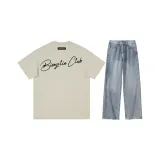 Clothing Sets (Beige Camel Short-Sleeved+Blue Jeans)