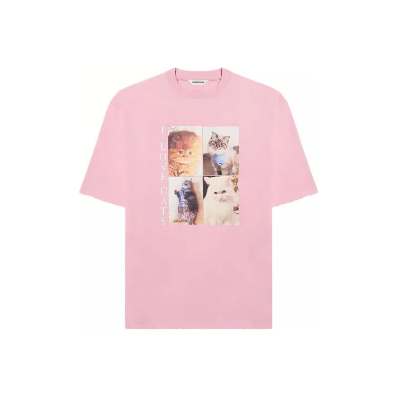 Balenciaga I Love Cats T Shirt 'Pink'-0