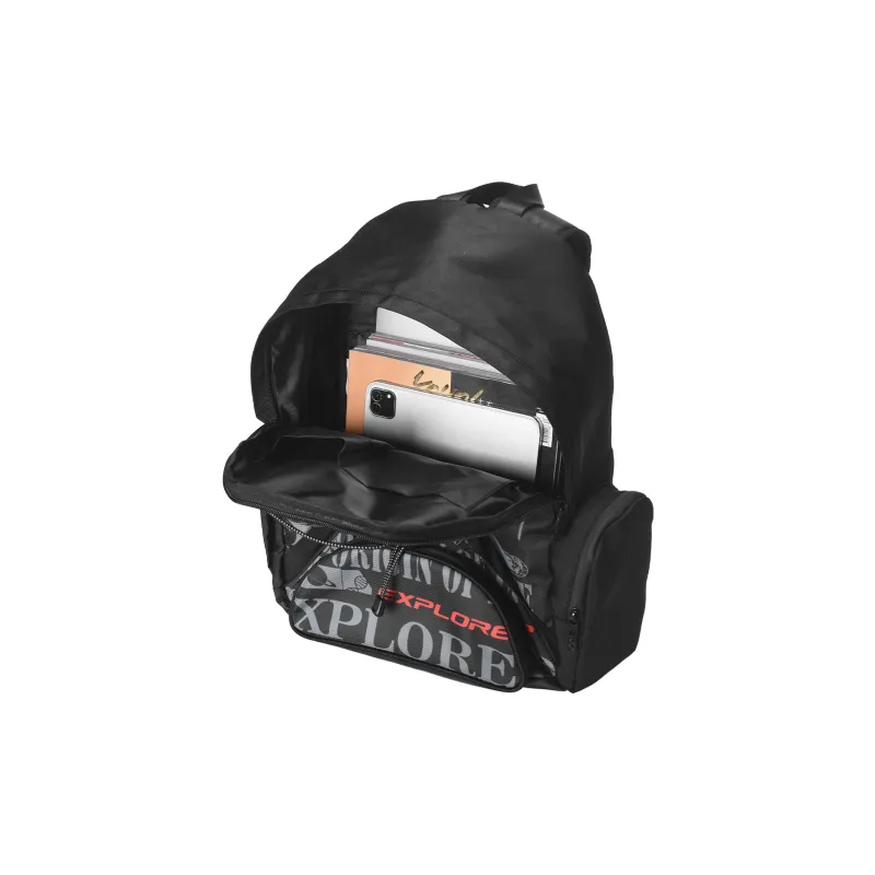 8atheist Polyester Backpack Regular Unisex Black-2