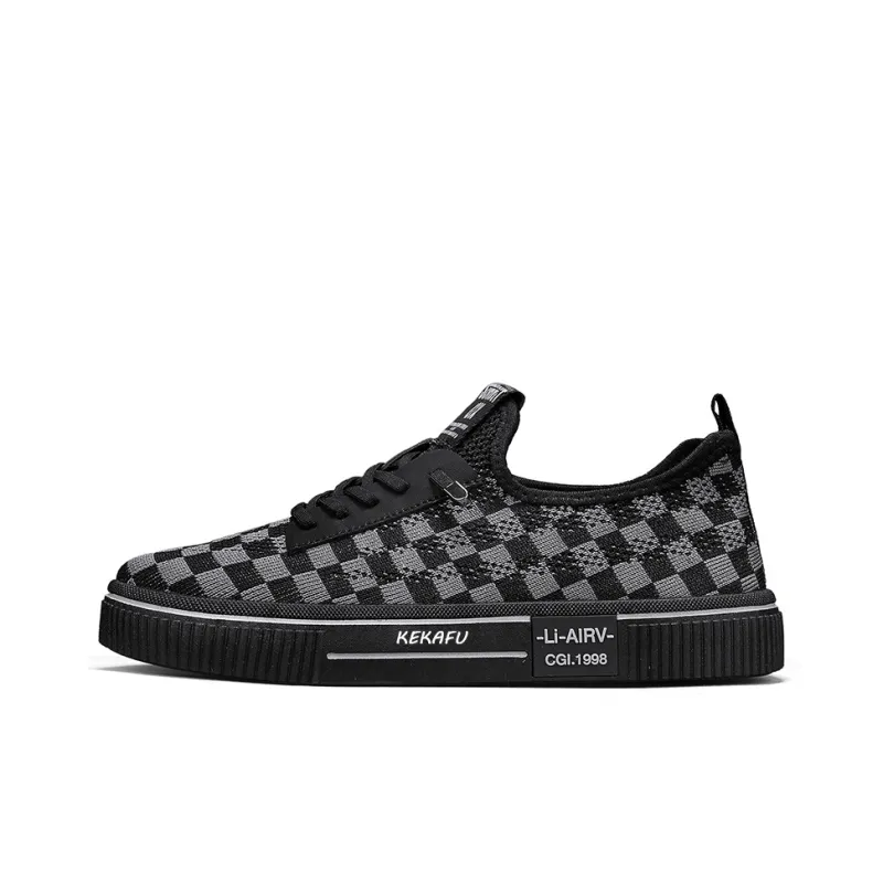 KEKAFU Breathable And Lightweight Low Top Canvas Shoes Men's-3