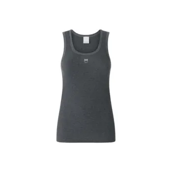 PINKO Calcolatore Logo-Printed Ribbed Tank Top