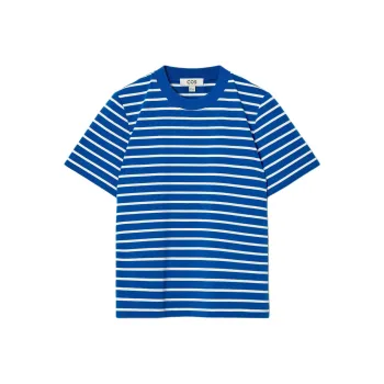 COS Regular T-Shirt Women's Blue Stripes