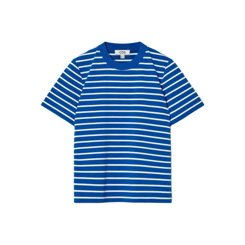 COS Regular T-Shirt Women's Blue Stripes-0