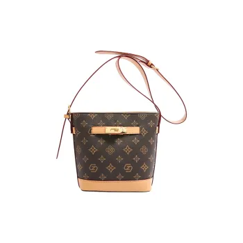 Bywhich PU Bucket Bag, Shoulder Bag, Crossbody Bag Women's Brown
