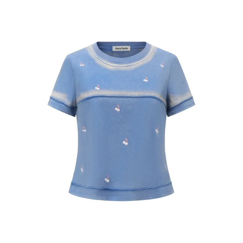 Alexia Sandra Set in Sleeve T Shirt Women's-0