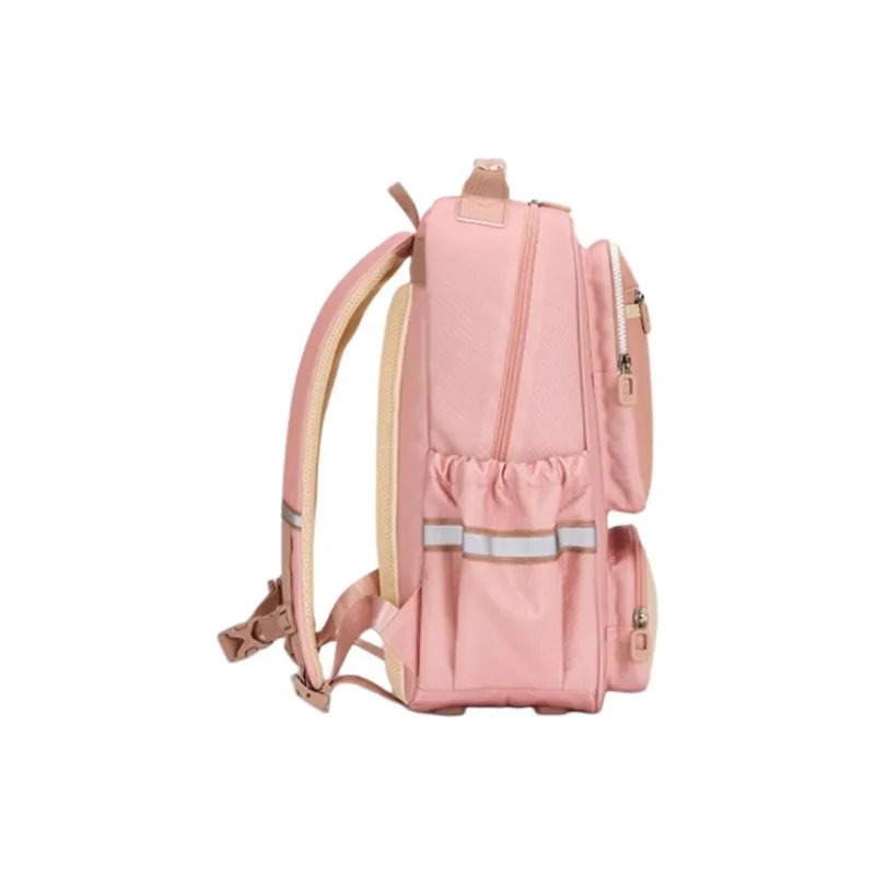 KALA·Y Fabric Backpack Student Backpack Kids' Lilac/Black Gold/Morandi Pink/Navy Blue/Poplar Green-9