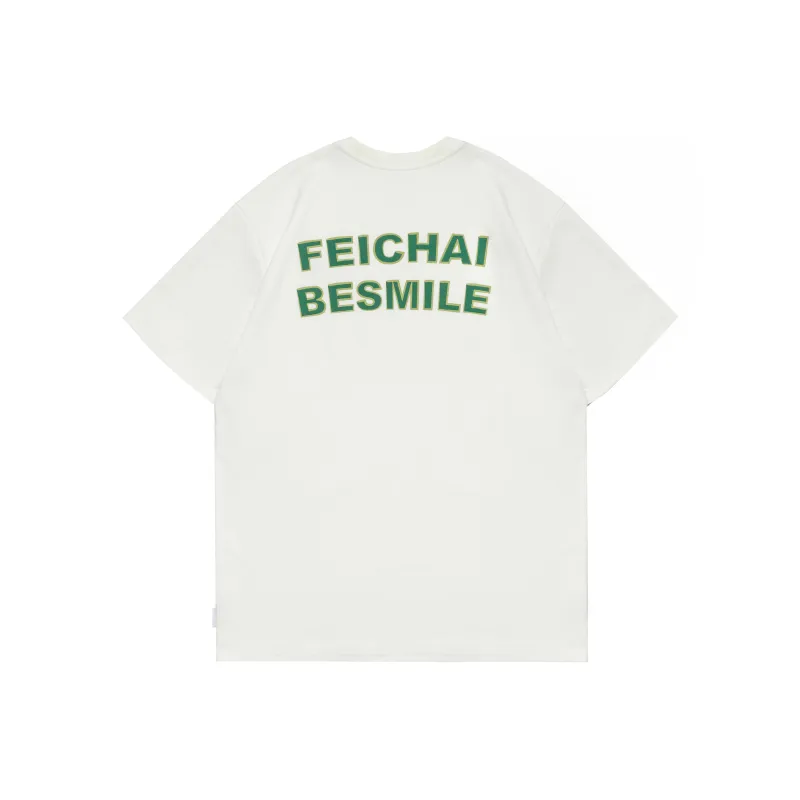 FEICHAI Crew Neck Loose Fit Straight Short-Sleeved T-Shirt Unisex-3