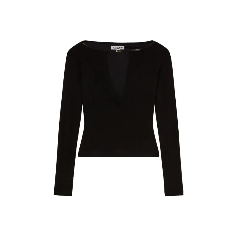AMBUSH V Neck Jersey Top-0