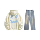 Clothing Sets (Apricot Top+Vintage Blue Jeans)