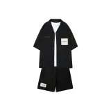 Black Shirt+Black Shorts