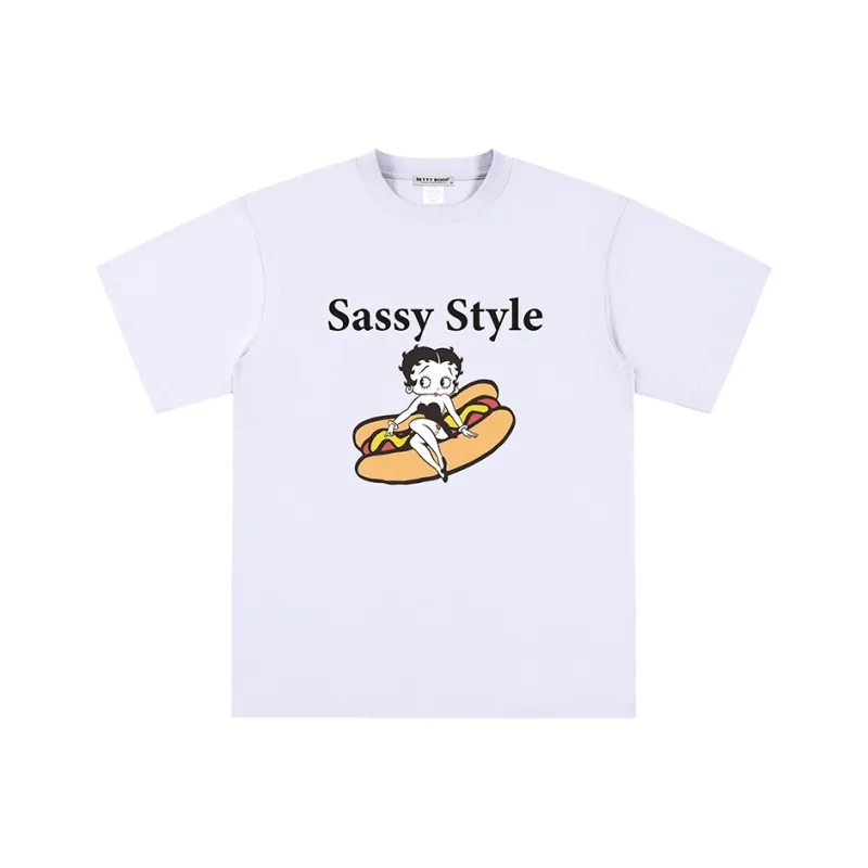 BETTY BOOP Drop Shoulder Sleeve T Shirt Unisex-3