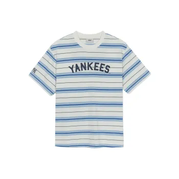 MLB New York Yankees Overfit Regular T Shirt Women's Cream