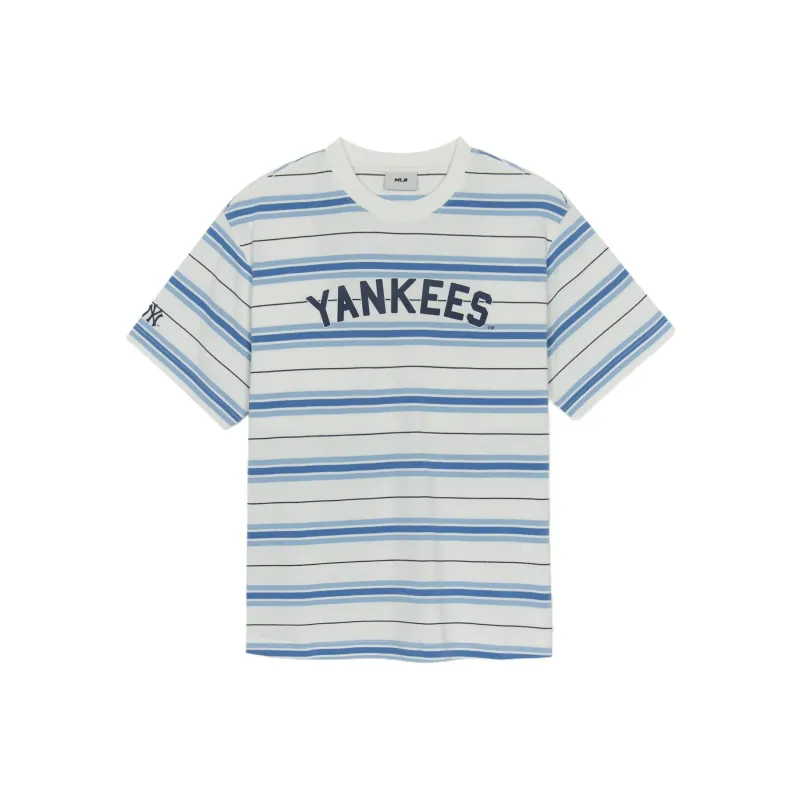 MLB New York Yankees Overfit Regular T Shirt Women's Cream-0