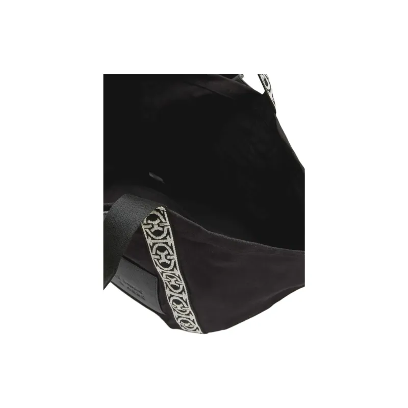 COCCINELLE Recycled Cotton Tote Bag, Shopping Bag, Handbag Women's Black-3