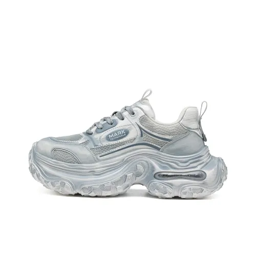 FAIRWHALE Low Top Chunky Sneakers Men's Light Gray Blue