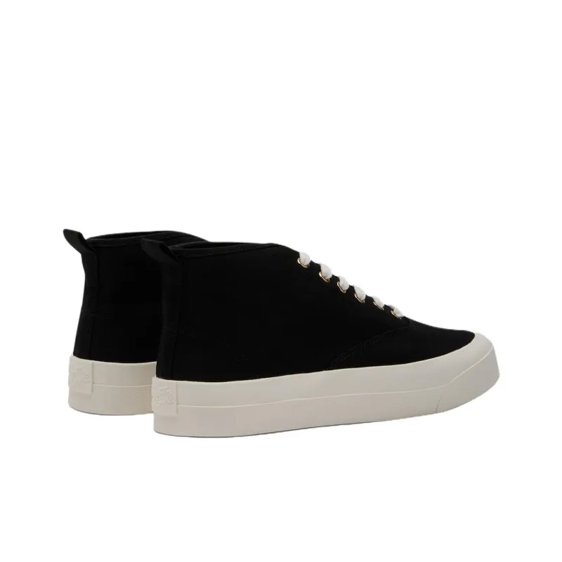 Maison Kitsune Mid Top Canvas Shoes Men's Black-3